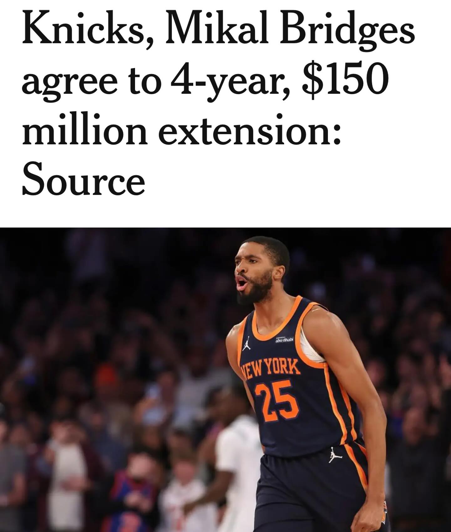 Knicks extend Bridges!