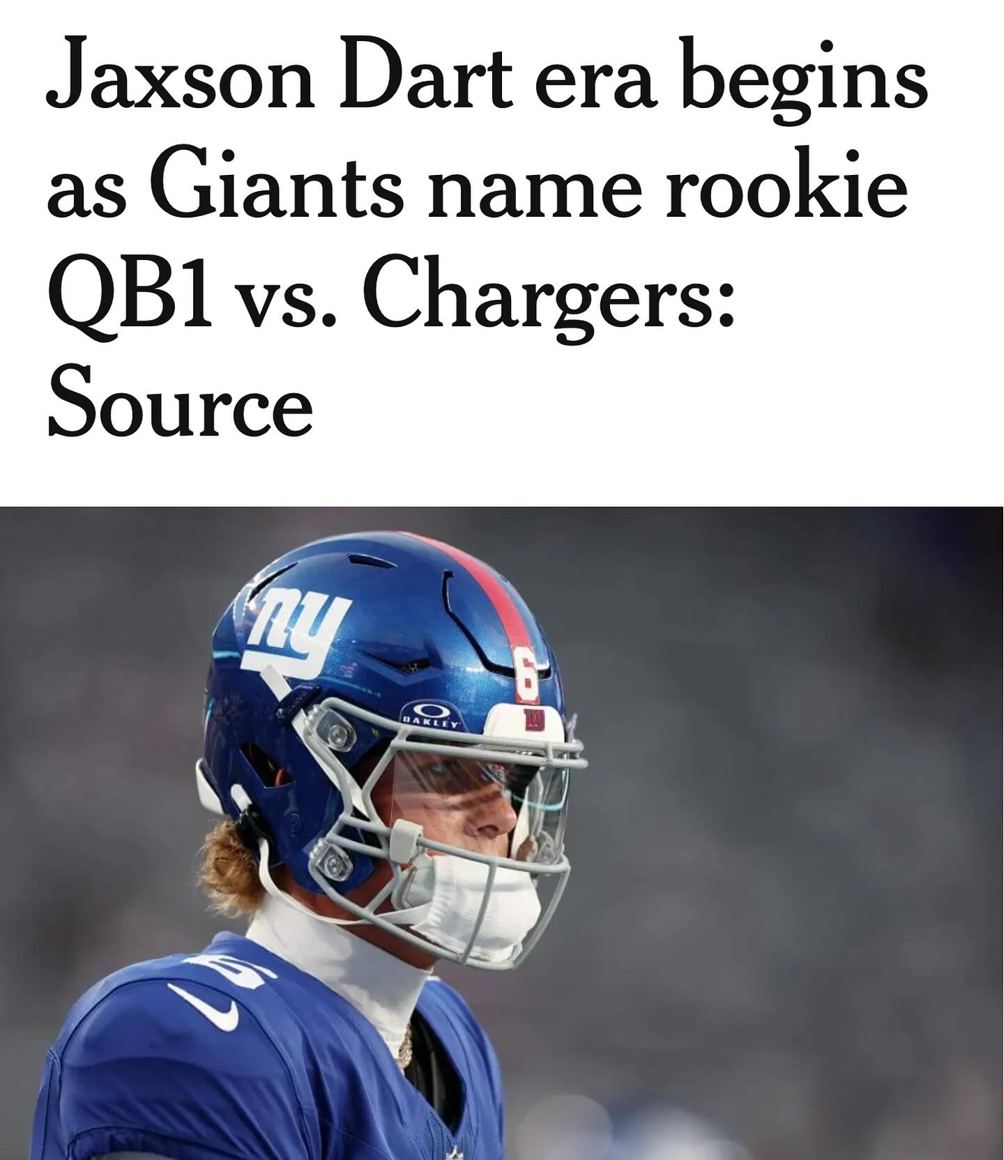 Breaking: Jaxson Dart to start Week 4. Ok, here we go @nygiants fans!
•
#nygiants #nyfootball #jaxsondart #qb #nfl #nflnews