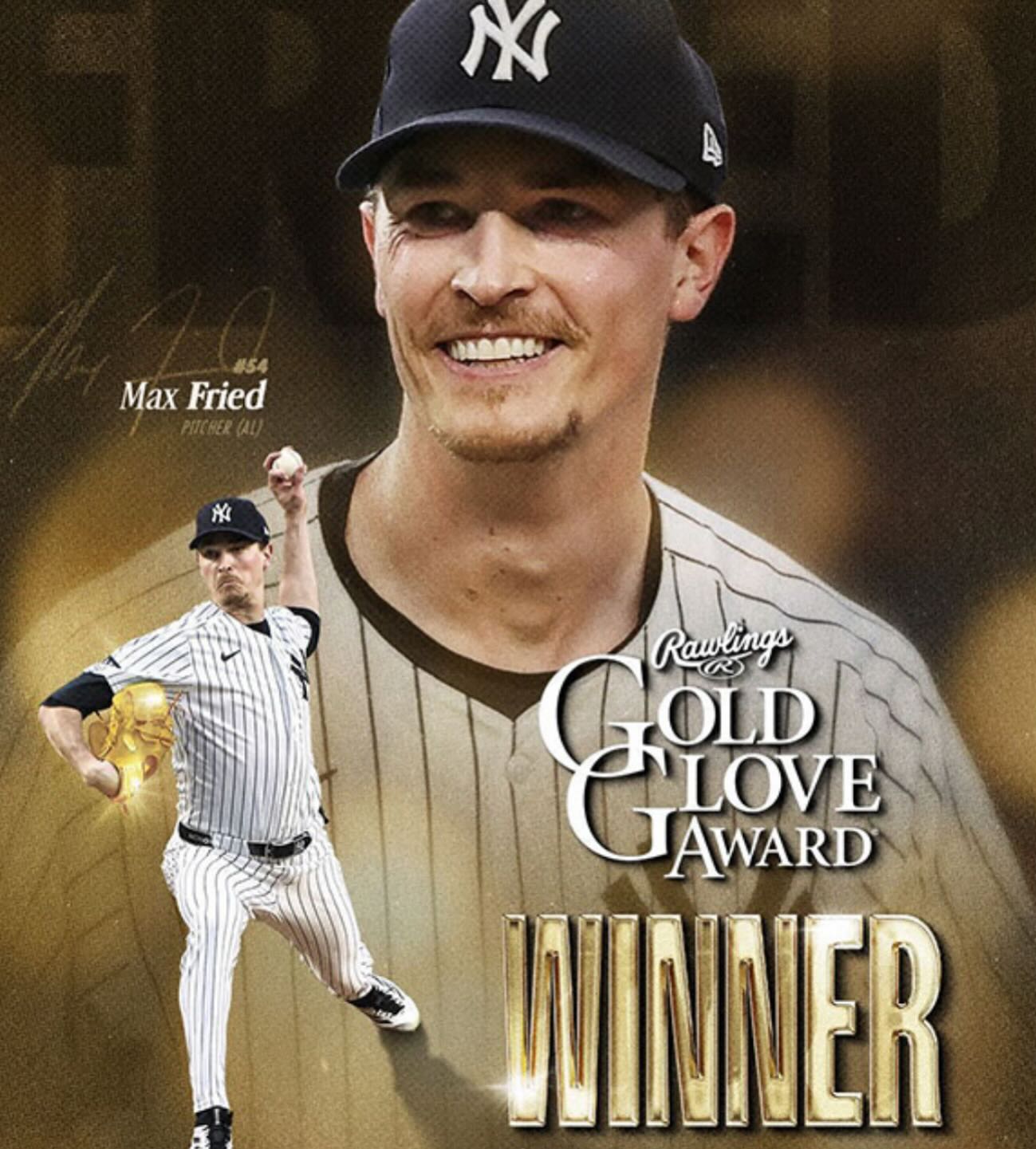 Congrats @maxfried on a Gold Glove win!
•
#mlb #yankees #maxfried #goldglove #goldglovewinner