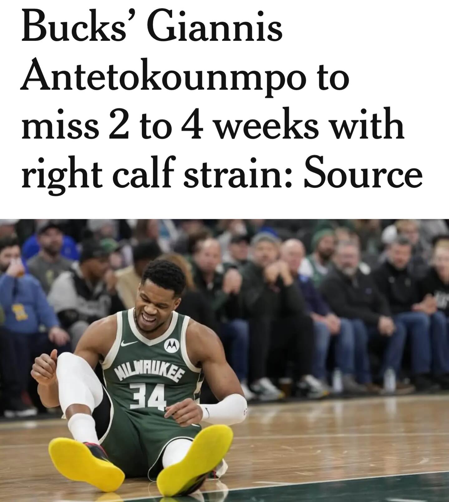 Giannis is out for 2-4 weeks with calf strain. Will he be in NY before that time is up? 🤔 
•
•
#nbanews #nba #thegreekfreak #giannis #giannisantetokounmpo #nbatrades #nbatraderumors