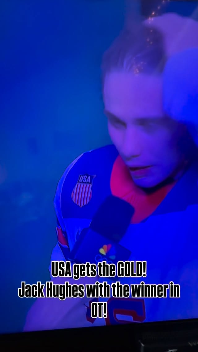 @usahockey wins the GOLD! 🥇 Amazing win over Canada and the winner in OT by @jackhughes!! He gives all the credit to his goaltender Connor Hellebuyck. 
•
•
#usahockey #olympics #hockey #jackhuges #olympichockey