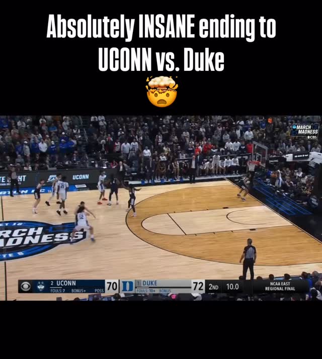 Ending for the ages sends UCONN to the Final Four!! 😮 
•
•
#marchmadness #uconn #duke #buzzerbeater #finalfour